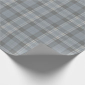 Deep Grey-Blue en Soft Grey Plaid Cadeaupapier (Hoek)