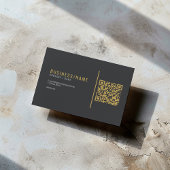 Deep Grey en luxe gouden QR-code Visitekaartje