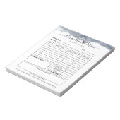 Deep Grey Waterverf Minimal Script Invoice Notitieblok (Linkerzijde)