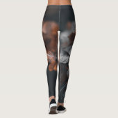 Deep Hazy Oranje Hydrangea Leggings (Achterkant)
