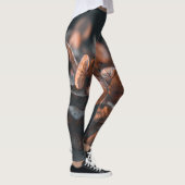 Deep Hazy Oranje Hydrangea Leggings (Rechts)