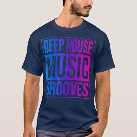 Deep House Music - EDM DJ Raver T-shirt (Voorkant)