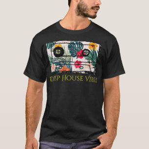 Deep House Vibes House DJ Retro Cassettebandje T-shirt