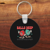 Deep In Christmas Srit Christmas Humorous Festive Sleutelhanger (Voorkant)