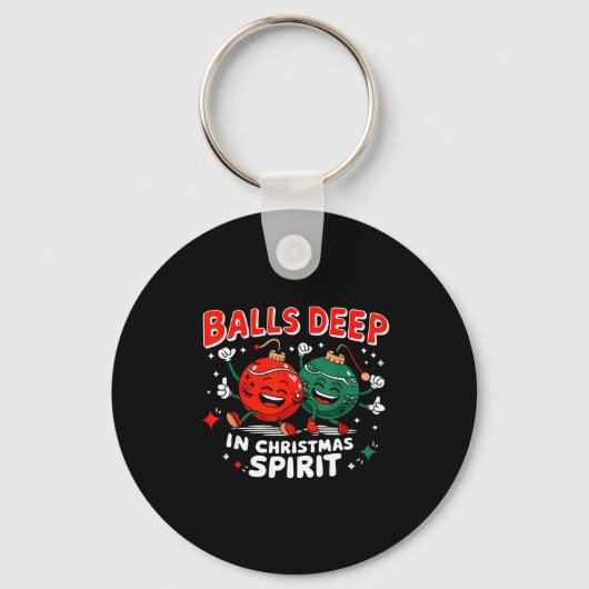 Deep In Christmas Srit Christmas Humorous Festive  Sleutelhanger (Voorkant)