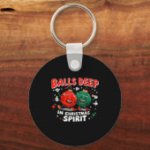 Deep In Christmas Srit Christmas Humorous Festive  Sleutelhanger (Voorkant)