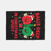 Deep In Christmas Srit Funny Adult Christmas Humor Fleece Deken (Voorkant (Horizontaal))