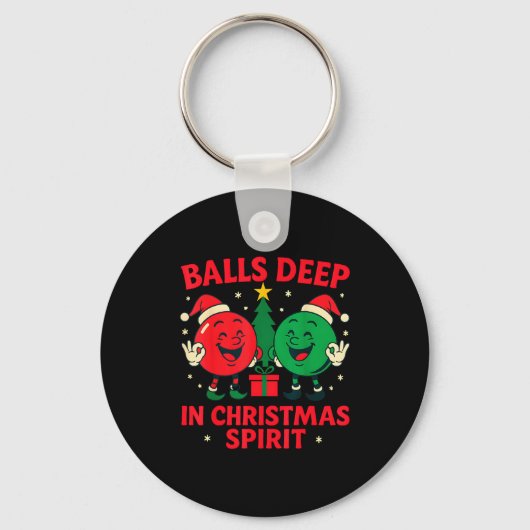 Deep In Christmas Srit Funny Adult Christmas Humor Sleutelhanger (Voorkant)