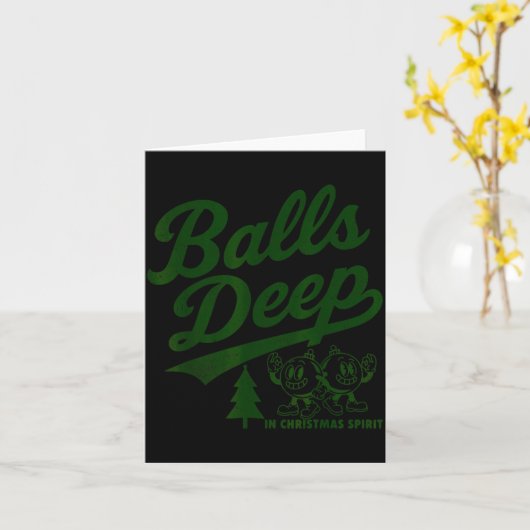 Deep In Christmas Srit Funny Adult Christmas Tee  Kaart (Gele Bloem)