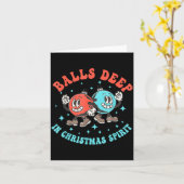 Deep In Christmas Srit Funny Christmas Saying Kaart (Gele Bloem)