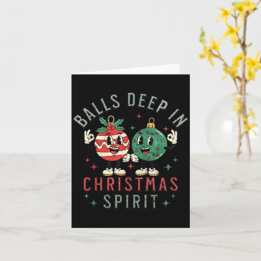 Deep In Christmas Srit Funny Christmas Saying  Kaart (Gele Bloem)