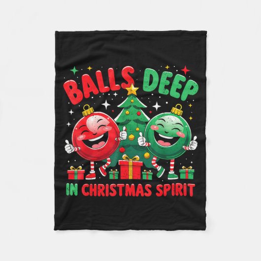 Deep In Christmas Srit Funny Ornament  Fleece Deken (Voorkant)