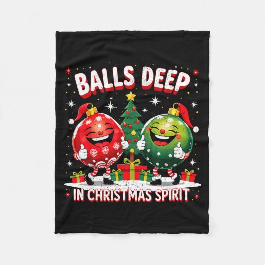 Deep In Christmas Srit Funny Ornament  Fleece Deken (Voorkant)