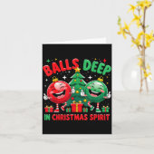 Deep In Christmas Srit Funny Ornament  Kaart (Gele Bloem)