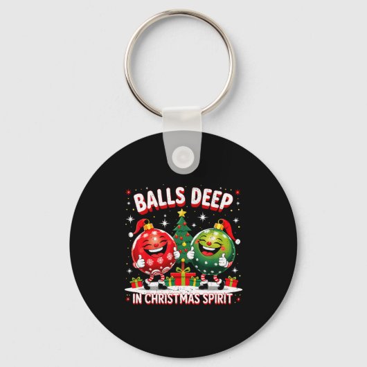 Deep In Christmas Srit Funny Ornament Sleutelhanger (Voorkant)