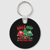 Deep In Christmas Srit Funny Ornament Sleutelhanger (Voorkant)