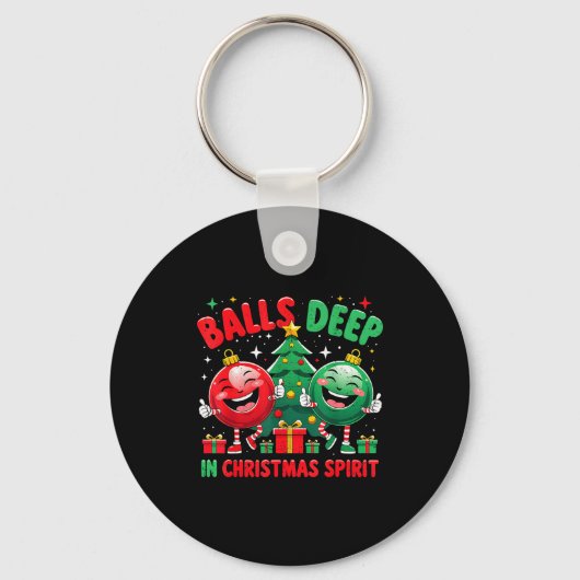 Deep In Christmas Srit Funny Ornament Sleutelhanger (Voorkant)