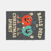 Deep In Christmas Srit Funny Retro Holiday Humor  Fleece Deken (Voorkant (Horizontaal))