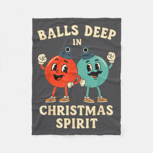 Deep In Christmas Srit Funny Retro Holiday Humor  Fleece Deken (Voorkant)