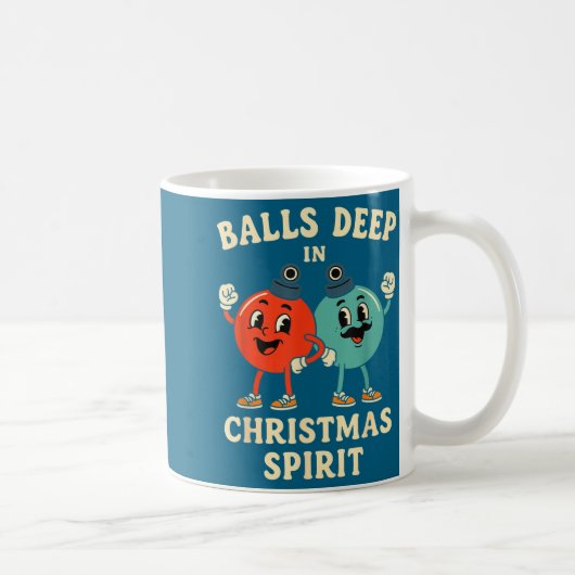 Deep In Christmas Srit Funny Retro Holiday Humor  Koffiemok (Rechts)