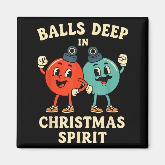 Deep In Christmas Srit Funny Retro Holiday Humor Magneet (Voorkant)