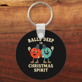 Deep In Christmas Srit Funny Retro Holiday Humor  Sleutelhanger (Voorkant)