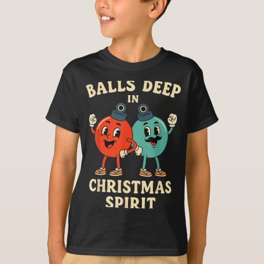 Deep In Christmas Srit Funny Retro Holiday Humor  T-shirt (Voorkant)