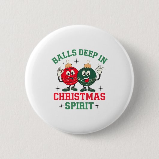 Deep In Christmas Srit Ronde Button 5,7 Cm (Voorkant)