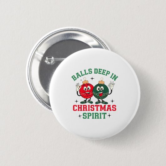 Deep In Christmas Srit Ronde Button 5,7 Cm (Voorkant /achterkant)