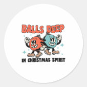 Deep In Christmas Srit Ronde Sticker (Voorkant)