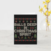 Deep In The Christmas Srit Couple Matching Christm Kaart (Gele Bloem)