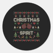 Deep In The Christmas Srit Couple Matching Christm Ronde Sticker (Voorkant)