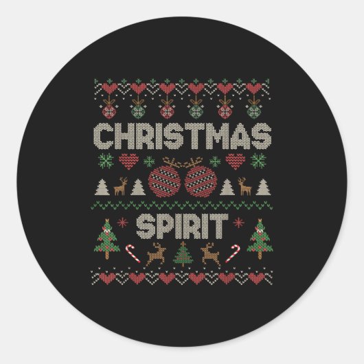 Deep In The Christmas Srit Couple Matching Christm Ronde Sticker (Voorkant)