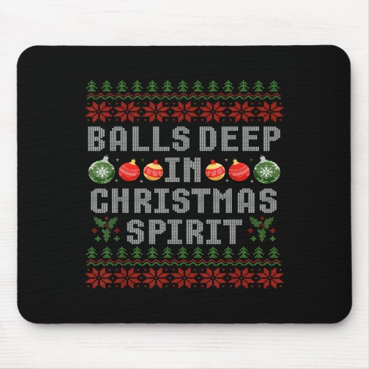 Deep In The Christmas Srit Couples Ugly Matching  Muismat (Voorkant)