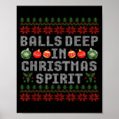 Deep In The Christmas Srit Couples Ugly Matching Poster (Voorkant)