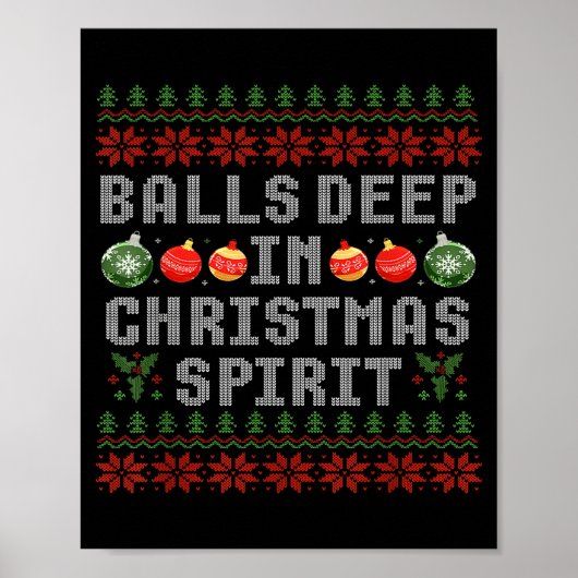 Deep In The Christmas Srit Couples Ugly Matching Poster (Voorkant)