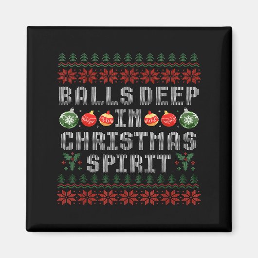 Deep In The Christmas Srit Matching Couples Ugly  Magneet (Voorkant)
