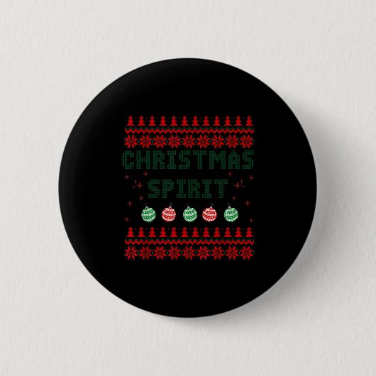 Deep In The Christmas Srit Matching Couples Ugly  Ronde Button 5,7 Cm (Voorkant)