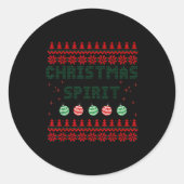 Deep In The Christmas Srit Matching Couples Ugly  Ronde Sticker (Voorkant)
