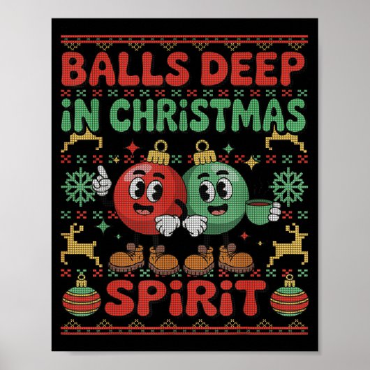 Deep In The Christmas Srit Xmas Husband Ugly Sweat Poster (Voorkant)