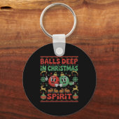 Deep In The Christmas Srit Xmas Husband Ugly Sweat Sleutelhanger (Voorkant)