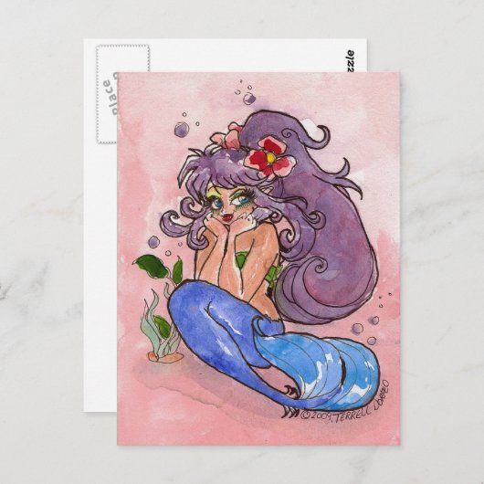 "DEEP" In Thought Postcard by Terrell Smith-Dorfeo Briefkaart (Voorkant / Achterkant)