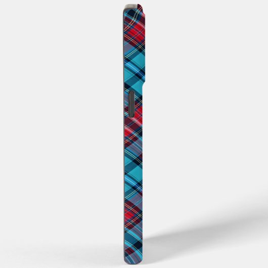 Deep Indigo, Aqua, Red & Shades of Blue Plaid Case-Mate iPhone Case (Achterkant / Rechts)