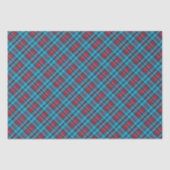 Deep Indigo, Aqua, Red & Shades of Blue Plaid Tissuepapier (Voorkant)