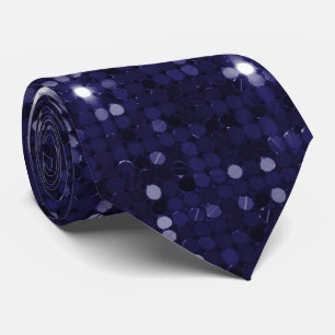 Deep Indigo Shimmer Sparkle Sequin Stropdas