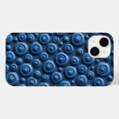 Deep Indigo Spiral iPhone Case Modern Design (Achterkant (horizontaal))