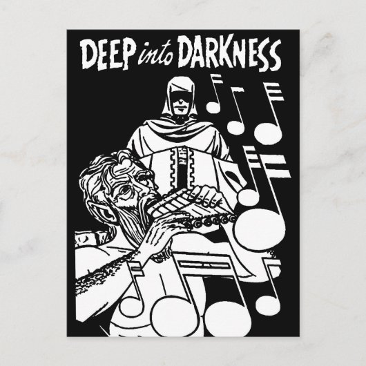 Deep Into Darkness  strips Grim Reaper kunst Briefkaart (Voorkant)