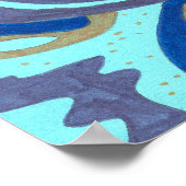 "Deep is de Oceaan" Origineel Abstract Poster (Hoek)