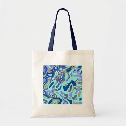 "Deep is de Oceaan" Origineel Abstract Tote Bag (Voorkant)