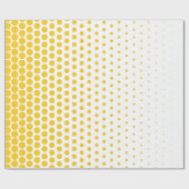 Deep Lemon Polka Dot Modern White Cadeaupapier (Vlak)